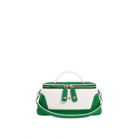 'Lingot Duo' Sac à main Cuir Nappa Lagon, Neige & Or