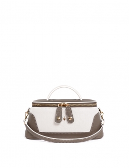 'Lingot Duo' Sac à main Cuir Nappa Volcan, Neige & Or