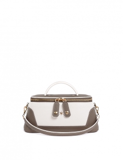 'Lingot Duo' Sac à main Cuir Nappa Volcan, Neige & Or