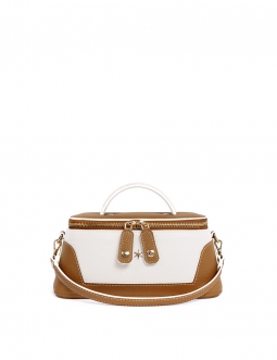 'Lingot Duo' Sac à main Cuir Nappa Cognac, Neige & Or
