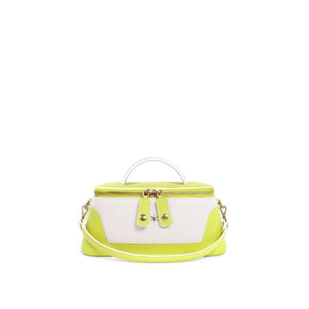 'Lingot Duo' Nappa Leather handbag Paille, Snow White & Gold