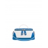'Lingot Duo' Nappa Leather handbag Cyan, Snow White & Gold