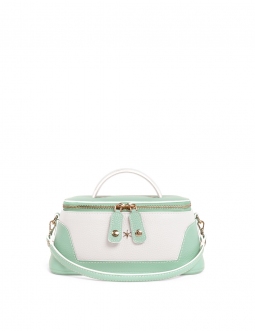 'Lingot Duo' Sac à main Cuir Nappa Opaline, Neige & Or