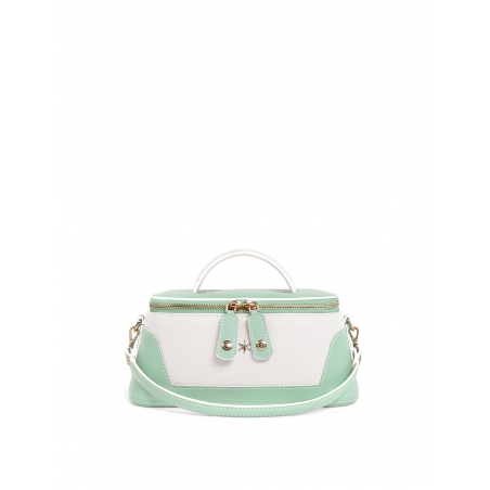 'Lingot Duo' Sac à main Cuir Nappa Opaline, Neige & Or