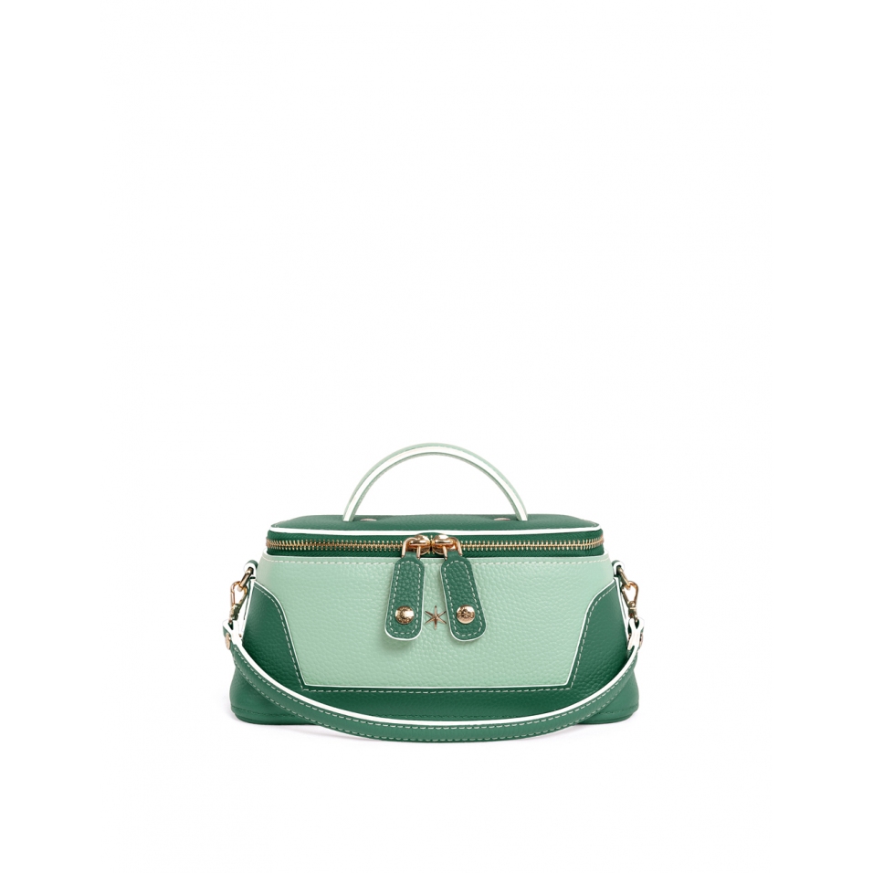 'Lingot Duo' Nappa Leather handbag Vert Pin, Opaline & Gold