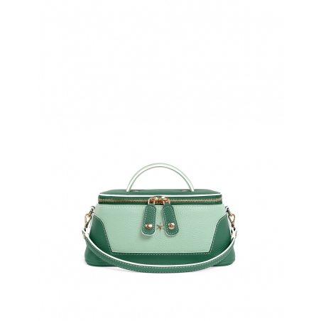 'Lingot Duo' Nappa Leather handbag Vert Pin, Opaline & Gold