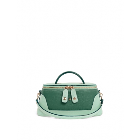 'Lingot Duo' Nappa Leather handbag Opaline, Vert Pin & Gold