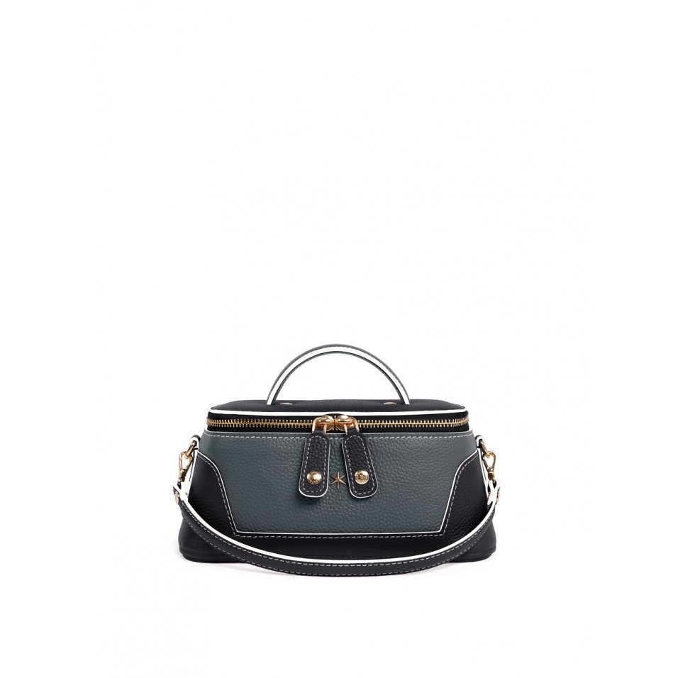 'Lingot Duo' Nappa Leather handbag Black, Ardoise & Gold