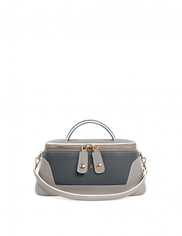 'Lingot Duo' Sac à main Cuir Nappa Perle, Ardoise & Or