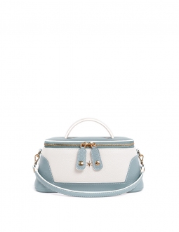 'Lingot Duo' Nappa Leather handbag Dragée, Snow White & Gold