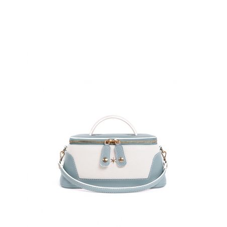 'Lingot Duo' Sac à main Cuir Nappa Dragée, Neige& Or