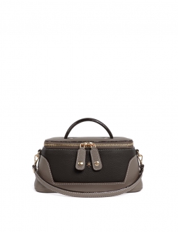 'Lingot Duo' Nappa Leather handbag Volcan, Chocolate & Gold