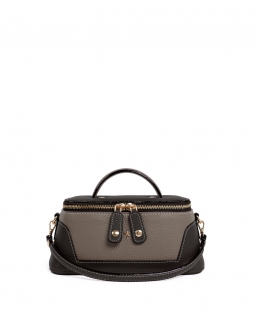 'Lingot Duo' Sac à main Cuir Nappa Chocolat, Volcan & Or