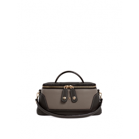 'Lingot Duo' Sac à main Cuir Nappa Chocolat, Volcan & Or
