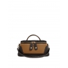 'Lingot Duo' Nappa Leather handbag Chocolate, Cognac& Gold