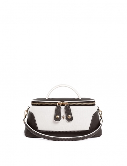 'Lingot Duo' Sac à main Cuir Nappa Chocolat, Neige & Or