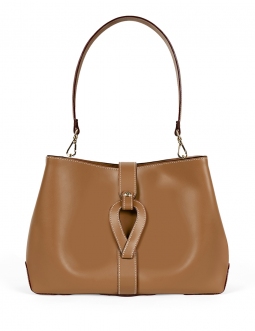 'Volute le Sac' Cabas Cuir Nappa Cognac et Or