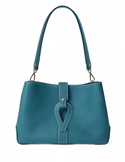 'Volute le Sac' Cabas Cuir Nappa Indigo et Or