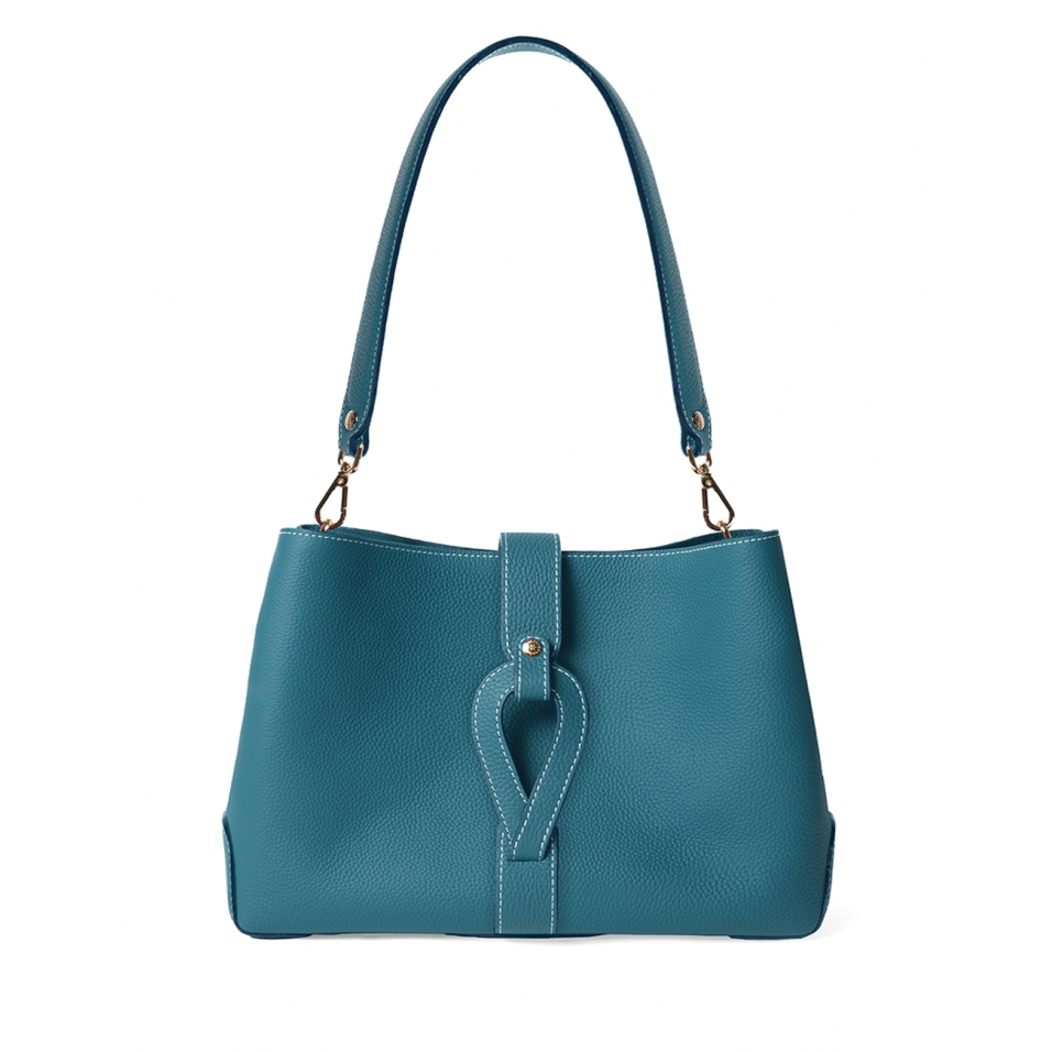 'Volute le Sac' Leather Tote bag Indigo & Gold