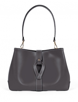 'Volute le Sac' Leather Tote bag Dark Grey & Gold