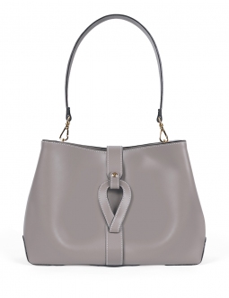 'Volute le Sac' Leather Tote bag Light Grey & Gold