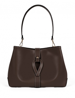 'Volute le Sac' Leather Tote bag Chocolate & Gold