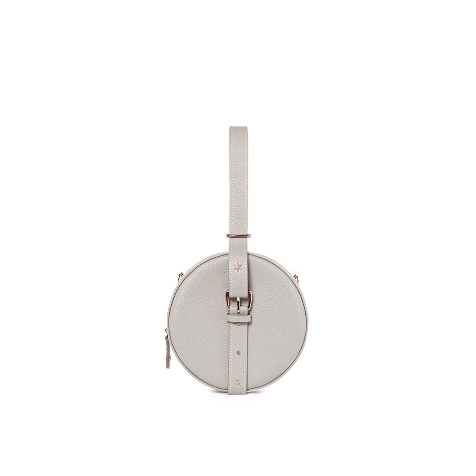 'Macaron' Nappa Leather handbag Pearl grey