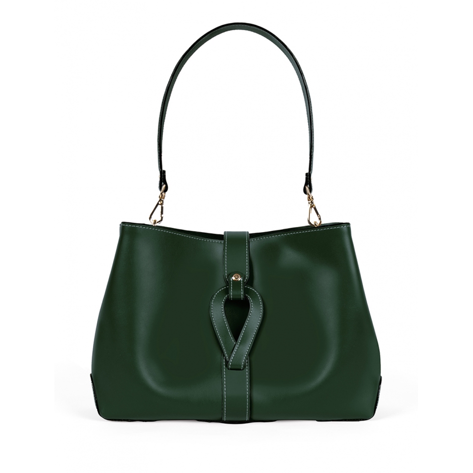 'Volute le Sac' Cabas Cuir Nappa Sapin et Or