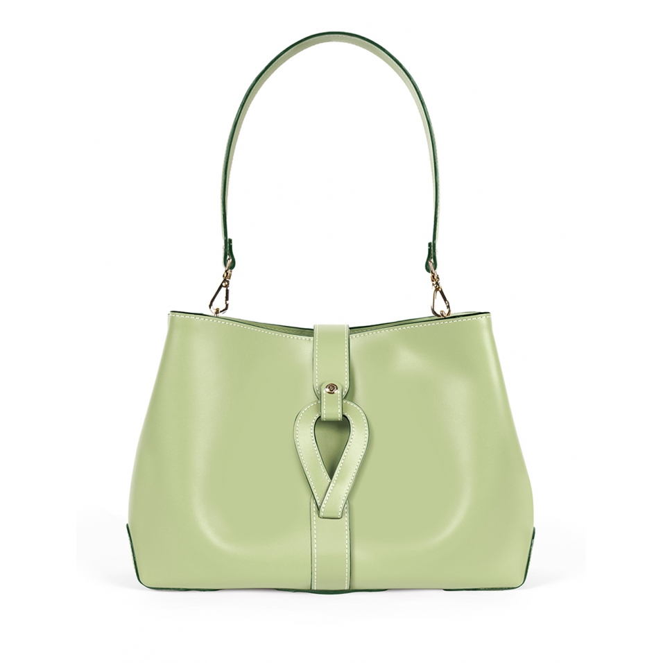 'Volute le Sac' Leather Tote bag Asperge & Gold
