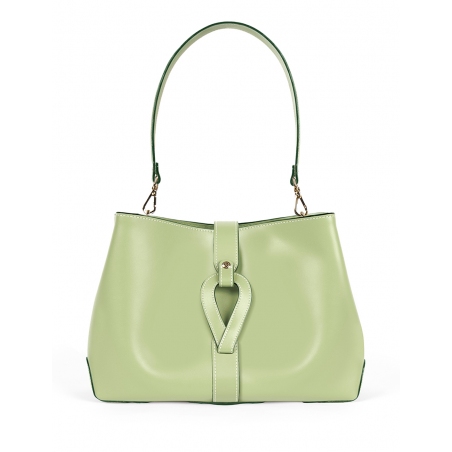 'Volute le Sac' Leather Tote bag Asperge & Gold