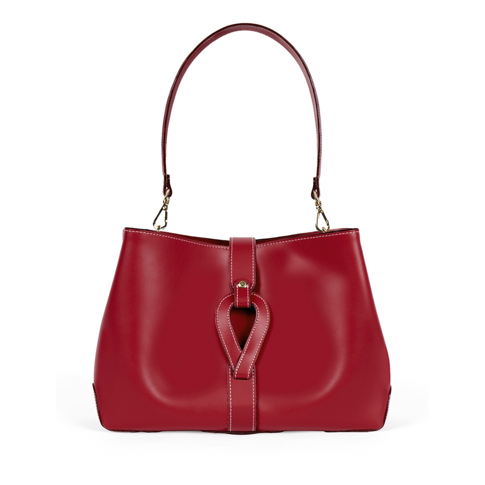 'Volute le Sac' Cabas Cuir Nappa Bordeaux et Or