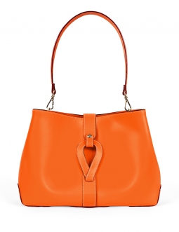 'Volute le Sac' Cabas Cuir Nappa Orange et Or