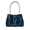 'Volute le Sac' Cabas Cuir Nappa Bleu nuit et Or
