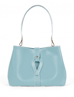 'Volute le Sac' Cabas Cuir Nappa Azur et Or
