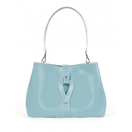 'Volute le Sac' Cabas Cuir Nappa Azur et Or