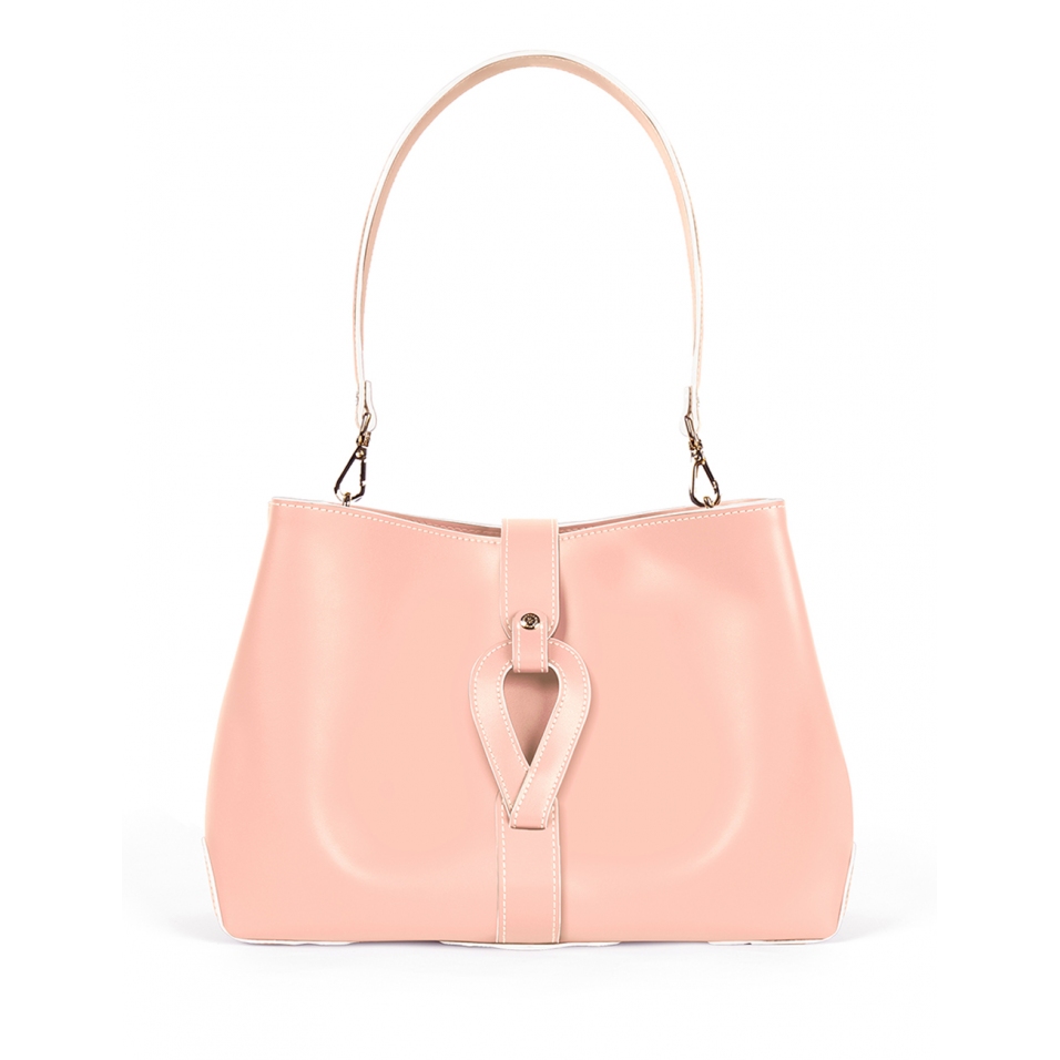 'Volute le Sac' Leather Tote bag Light Pink & Gold