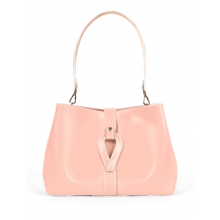 'Volute le Sac' Cabas Cuir Nappa Rose Poudré et Or