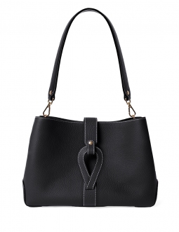 'Volute le Sac' Cabas Cuir Nappa Ébène et Or