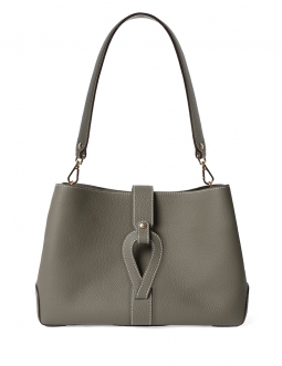 'Volute le Sac' Leather Tote bag Elephant Grey & Gold