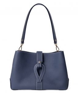 'Volute le Sac' Cabas Cuir Nappa Marine et Or