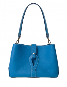 'Volute le Sac' Leather Tote bag Cyan & Gold