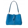 'Volute le Sac' Leather Tote bag Cyan & Gold