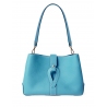 'Volute le Sac' Leather Tote bag Sky Blue & Gold