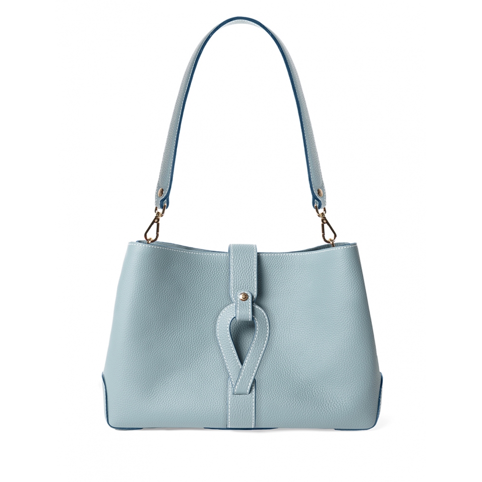 'Volute le Sac' Cabas Cuir Nappa Dragée et Or