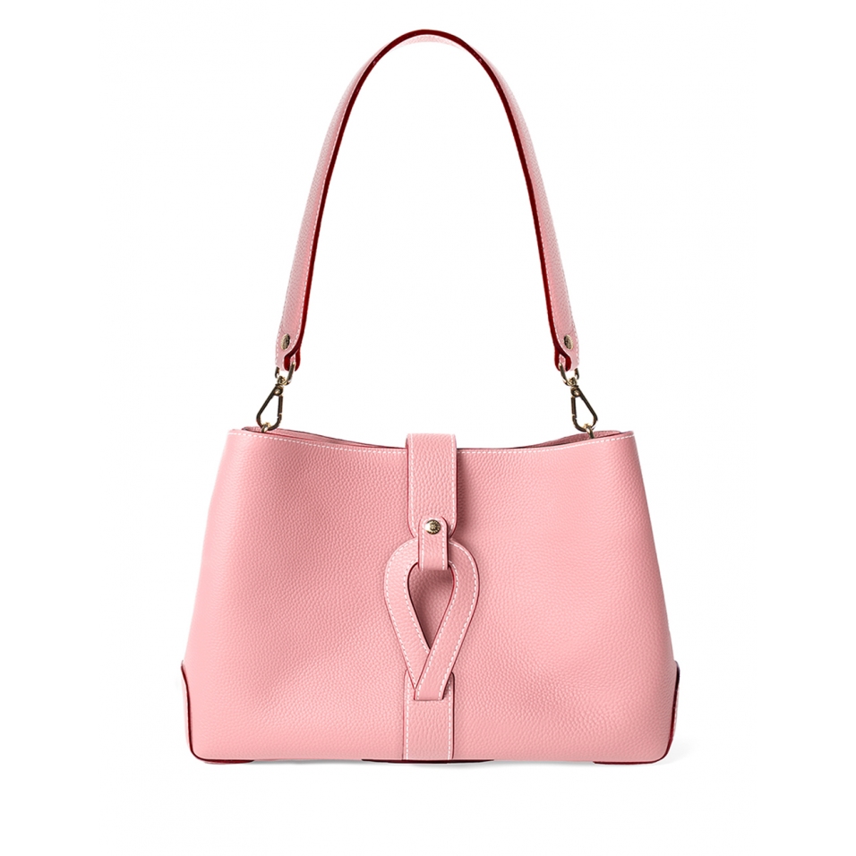 'Volute le Sac' Leather Tote bag Light Pink & Gold