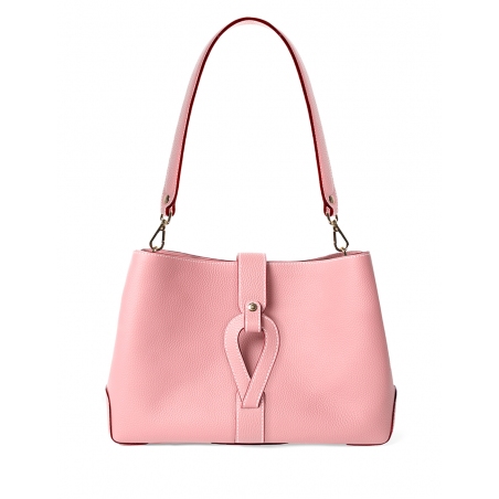 'Volute le Sac' Leather Tote bag Light Pink & Gold
