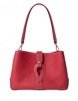 'Volute le Sac' Cabas Cuir Nappa Écrevisse et Or