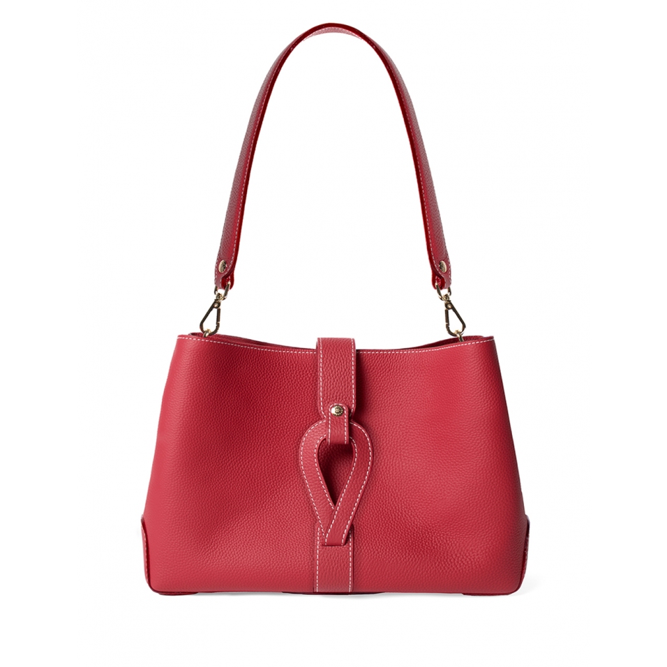 'Volute le Sac' Cabas Cuir Nappa Écrevisse et Or