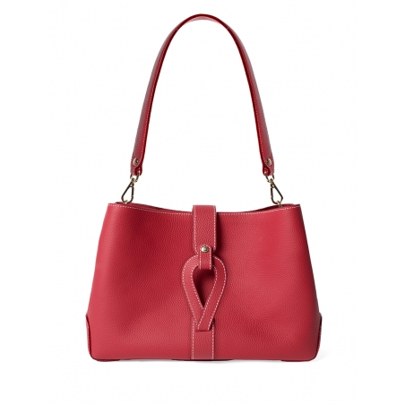 'Volute le Sac' Cabas Cuir Nappa Écrevisse et Or