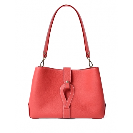 'Volute le Sac' Cabas Cuir Nappa Pastèque et Or